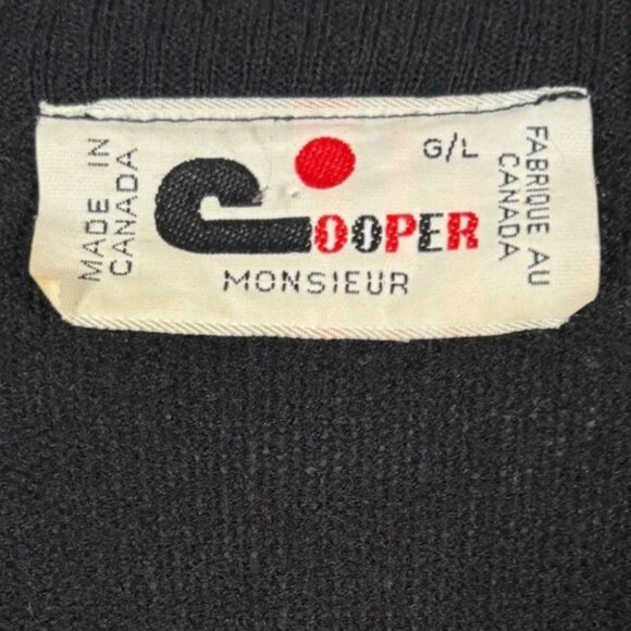 Vintage Wool Sweater Black Academia Slouchy Eclectic Grandpa Size Large - Picture 7 of 8